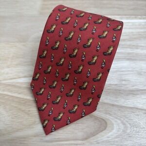 Southern Proper Atlanta Georgia 100% Silk Tie Red Mallard Ducks Boot Necktie